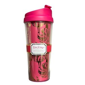 Lilly Pulitzer Gimme Some Leg Thermal Mug Flamingo Travel Tumbler 16 Oz